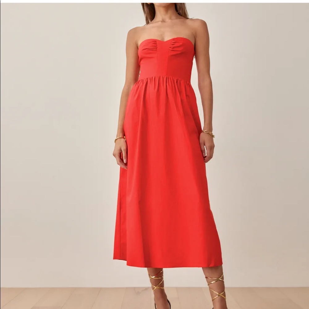 Reformation Buckley Dress, Color Paprika, Size 6